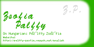 zsofia palffy business card